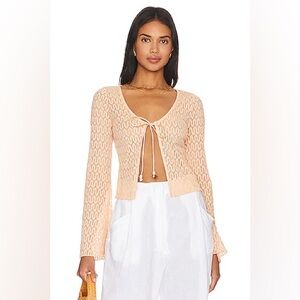 HOUSE OF HARLOW 1960 x REVOLVE Corva Long Sleeve Top in Peach